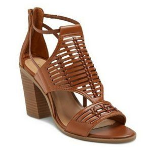 Merona Kerina Cognac Braided Heel Sandals New 5.5M